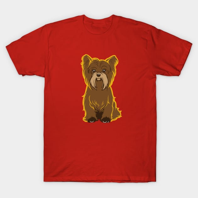 Yorkie Love Dog Art T-Shirt by Rumble Dog Tees